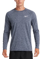 Nike Men's Heather Hydroguard Long Sleeve Swim T-Shirt - Black