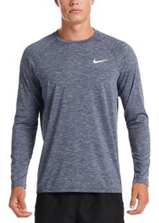 Nike Men's Heather Hydroguard Long Sleeve Swim T-Shirt - Midnight Navy