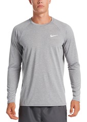 Nike Men's Heather Hydroguard Long Sleeve Swim T-Shirt - Black