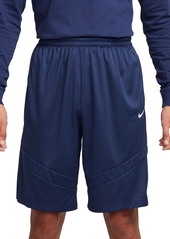 Nike Men's Icon Dri-fit Moisture-Wicking Basketball Shorts - White/white/black