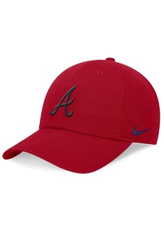 Nike Men's Navy Atlanta Braves Evergreen Club Adjustable Hat - Red