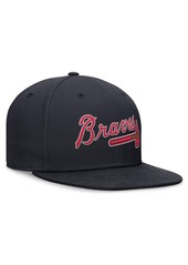 Nike Men's Navy Atlanta Braves Evergreen Performance Fitted Hat - Pitchblue