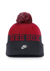 Nike Men's Navy Boston Red Sox Rewind Peak Cuffed Knit Hat with Pom - Navy