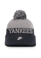 Nike Men's Navy New York Yankees Rewind Peak Cuffed Knit Hat with Pom - Navy