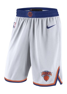 Nike Men's New York Knicks Association Swingman Shorts - White/Blue