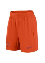 Nike Men's Orange Clemson Tigers 2024 Sideline Performance Shorts - Orange, White