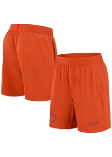 Nike Men's Orange Clemson Tigers 2024 Sideline Performance Shorts - Orange, White