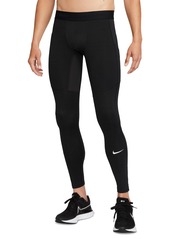 Nike Men's Pro Warm Slim-Fit Dri-fit Fitness Tights - Smoke Grey/black
