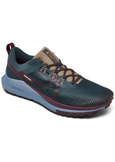 Nike Men's React Pegasus Trail 4 Trail Running Sneakers from Finish Line - Deep Jungle, Maroon