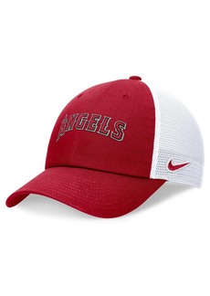 Nike Men's Red Los Angeles Angels Evergreen Wordmark Trucker Adjustable Hat - Red