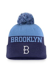 Nike Men's Royal Brooklyn Dodgers Rewind Peak Cuffed Knit Hat with Pom - Royal