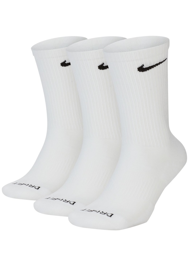 Nike Everyday Plus Cushioned Training Crew Socks 3 Pairs - White