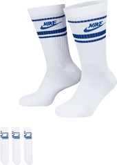 Nike Men's Sportswear Everyday Essential Crew Socks – 3 Pack, Medium, White