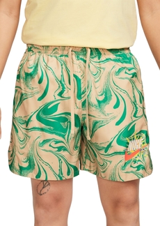 Nike Men's Sportswear Lined Logo Swirl Shorts - Sesame