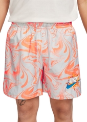 Nike Men's Sportswear Lined Logo Swirl Shorts - Pure Platinum