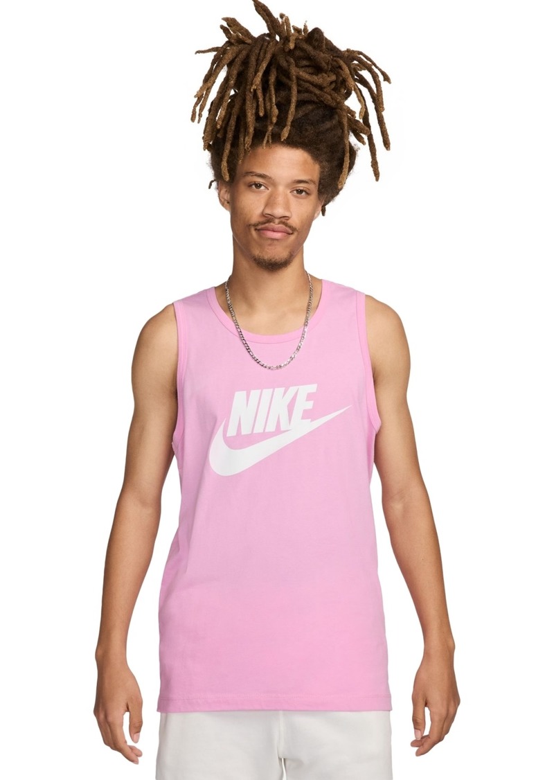 Nike Men's Sportswear Logo Tank Top - Pink Rise