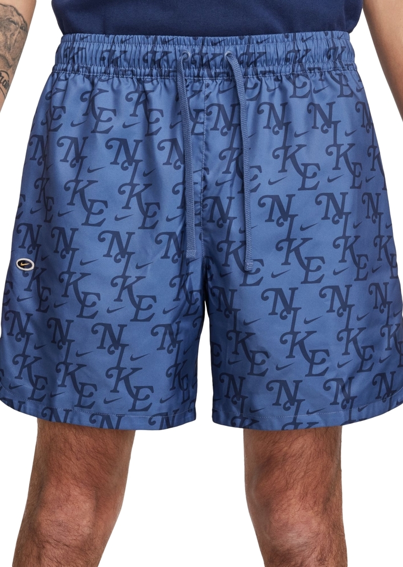 Nike Men's Sportswear Woven-Lined Flow Shorts - Diffused Blue/thunder Blue