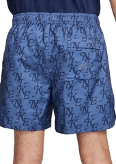 Nike Men's Sportswear Woven-Lined Flow Shorts - Diffused Blue/thunder Blue