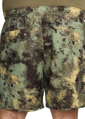 "Nike Men's Totality Camo 7"" Dri-fit Training Fitness Shorts - Oil Green/black/medium Olive/(black)"