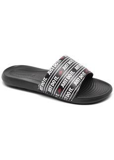 Nike Men's Victori One All-Over Print Slide Sandals from Finish Line - Black, University Red