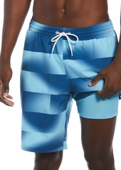 "Nike Men's Water Stripe Ombre Colorblocked 9"" Swim Trunks - Black"