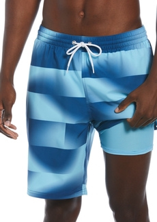 "Nike Men's Water Stripe Ombre Colorblocked 9"" Swim Trunks - Court Blue"