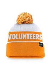 Nike Men's White/Tennessee Orange Tennessee Volunteers Primetime Peak Cuffed Knit Hat with Pom - White, Tennessee Orange