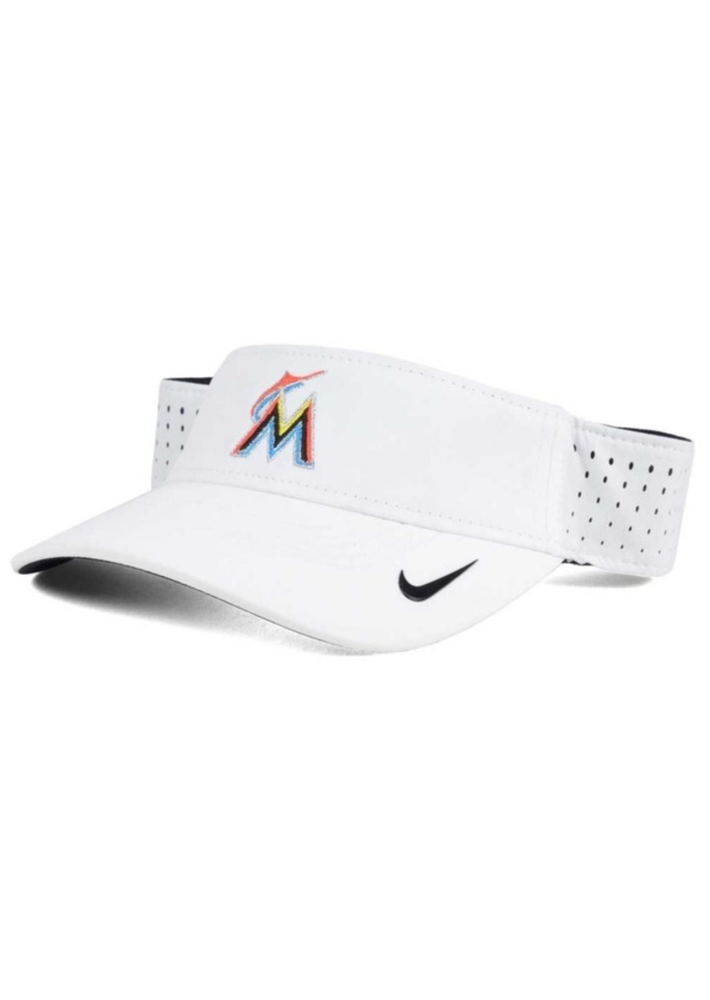 Nike Nike Miami Marlins White Dri Fit Visor Misc Accessories