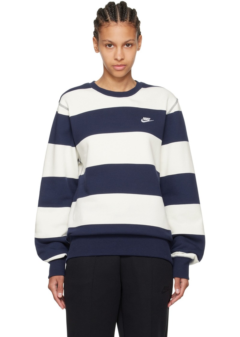 Nike Navy & White Club Sweatshirt