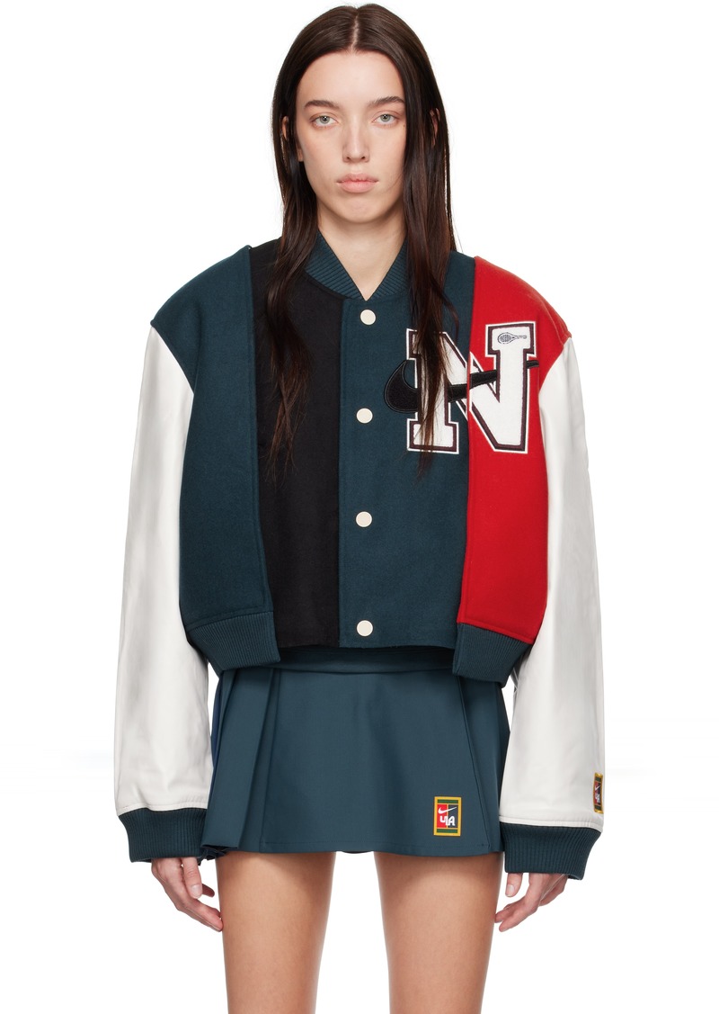 Nike Navy & White Yoon Ahn Edition Bomber Jacket