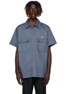 Nike Navy Embroidered Shirt