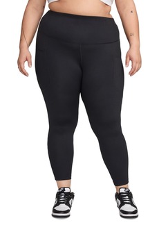 Nike One Plus Size High-Waist Pocket 7/8 Leggings - Black/black