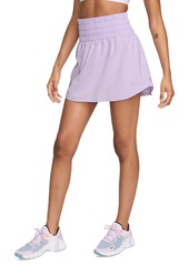 Nike One Women's Dri-fit Ultra High-Waist Pull-On Skort - Lilac Bloom/black