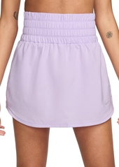 Nike One Women's Dri-fit Ultra High-Waist Pull-On Skort - Lilac Bloom/black