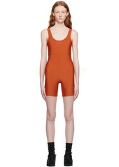 Nike Orange Paneled One-Piece Swimsuit