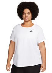 Nike Plus Size Active Sportswear Club Essentials Short-Sleeve T-Shirt - Black