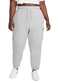 Nike Plus Size Club Cargo Sweatpants - Dark Grey Heather