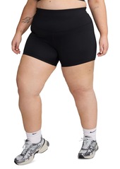 Nike Plus Size One High Waist Pull-On Bike Shorts - Black/black