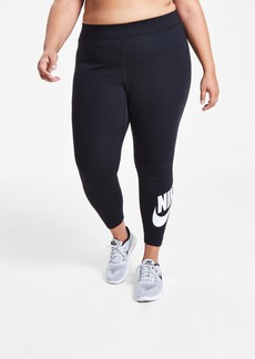 Nike Plus Size Sportswear Classics High-Waisted Graphic Leggings - Black