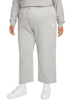 Nike Plus Size Sportswear Club Fleece Mid-Rise Wide-Leg Sweatpants - Dark Grey Heather