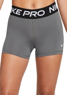 "Nike Pro Women's 3"" Shorts - Iron Grey/white"