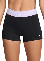 "Nike Pro Women's 3"" Shorts - Hyper Royal/white"