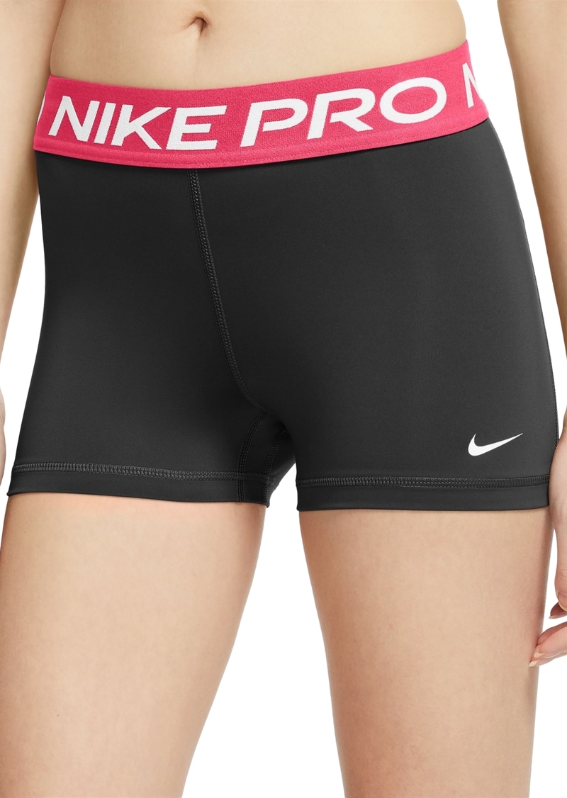 "Nike Pro Women's 3"" Shorts - Black/aster Pink/white"