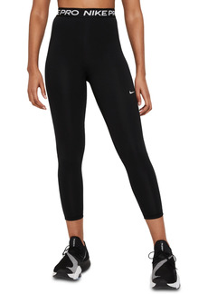 Nike Pro 365 Women's High-Waisted 7/8 Mesh Panel Leggings - Black/white