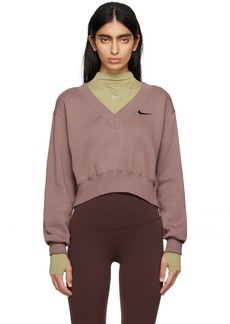 Nike Purple Cropped Sweatshirt