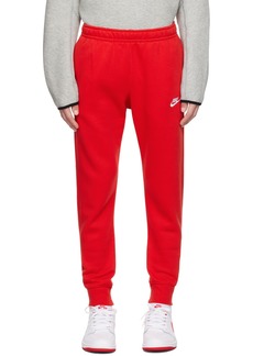 Nike Red Embroidered Sweatpants