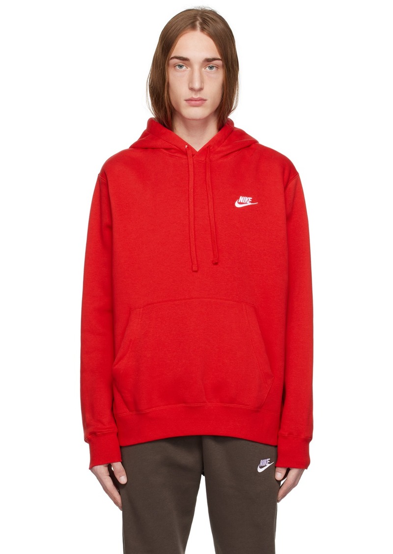 Nike Red Sportswear Club Hoodie