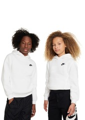 Nike Sportswear Big Kids Club Fleece Pullover Hoodie - University Red/white