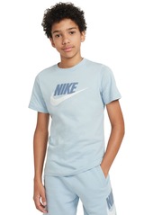 Nike Sportswear Big Kids' Cotton T-Shirt - Lt Armory Blue/ashen Slate/white