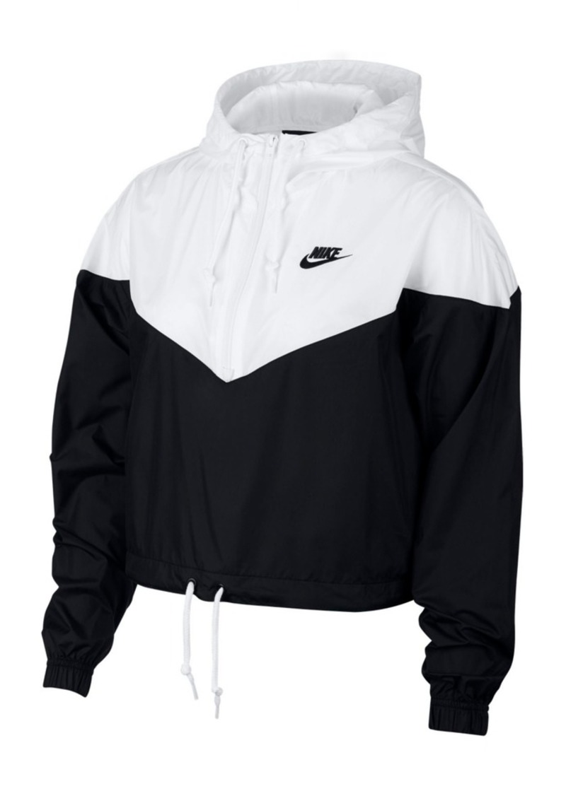 nike hooded cropped jacket